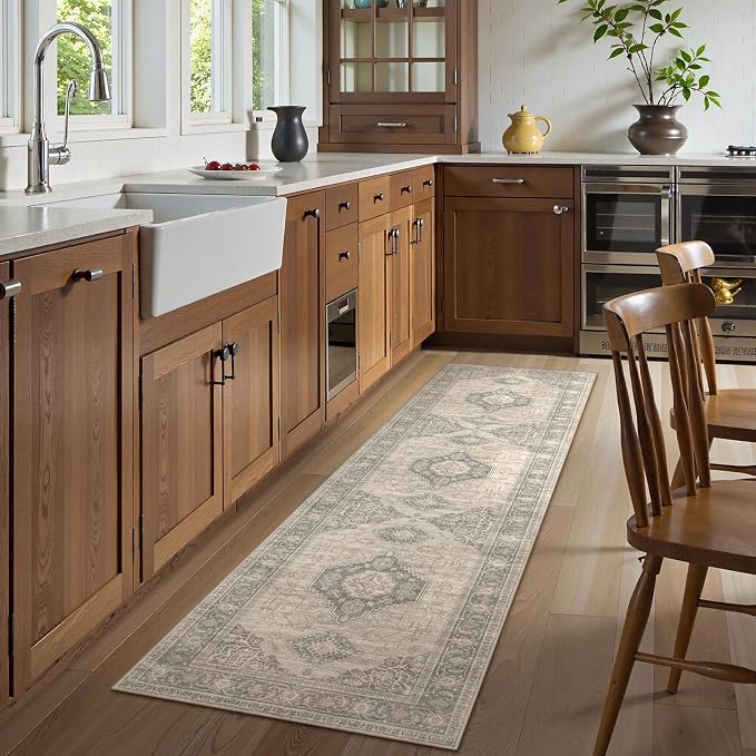 Lahome Oriental Washable Rug Runner, 2x8 Ultra-Thin Hallway Runner Rug - Image 3