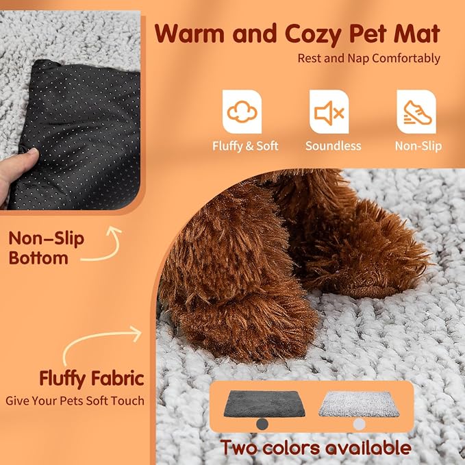 Nobleza Self Heating Cat Bed, Super Soft Thermal Dog Crate Bed Mat - Image 3