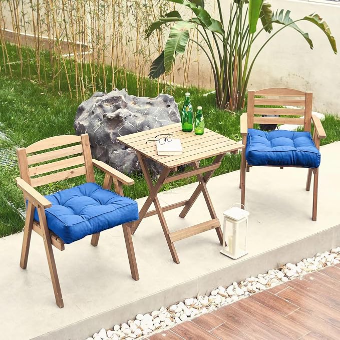 ARTPLAN Outdoor Seat Cushion, Square Thick Tufted Pure Chair Cushion - Image 2