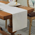 BALCONY & FALCON Velvet Table Runner 14"x118" Ivory Luxury Machine Washable by BALCONYFALCON