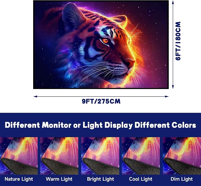 6' x 9' Galaxy Tiger Rug Large 3D Fierce Tigers Space Area Rugs - Image 2