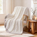 WRENSONGE Striped Throw Blanket, Travel Lightweight Bed Blanket by WRENSONGE