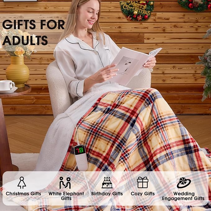 Heated Electric Blanket Full Size, 72X84 Heating Blanket, Fast Heating Washable - Image 4