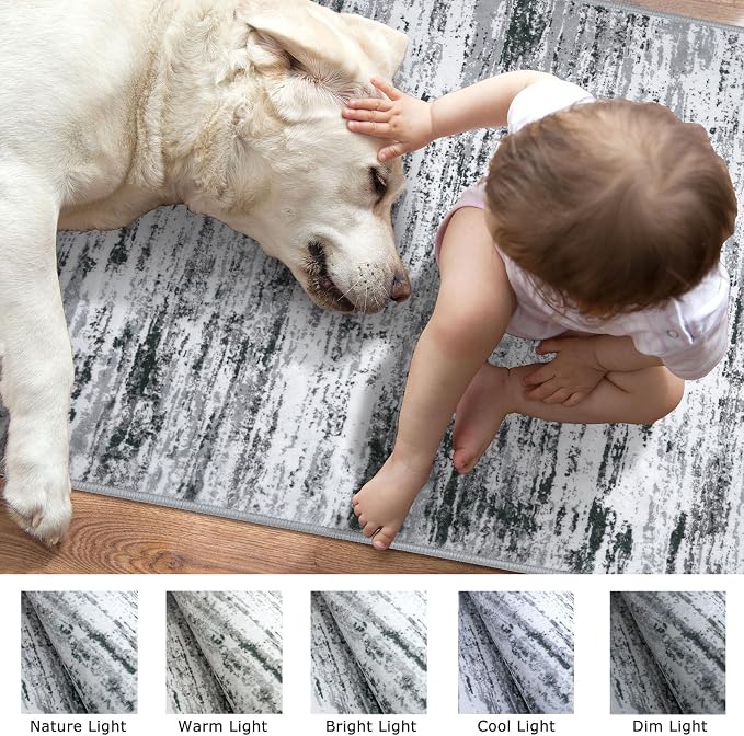 Modern Abstract Runner Rug 2.6x16 - Image 3