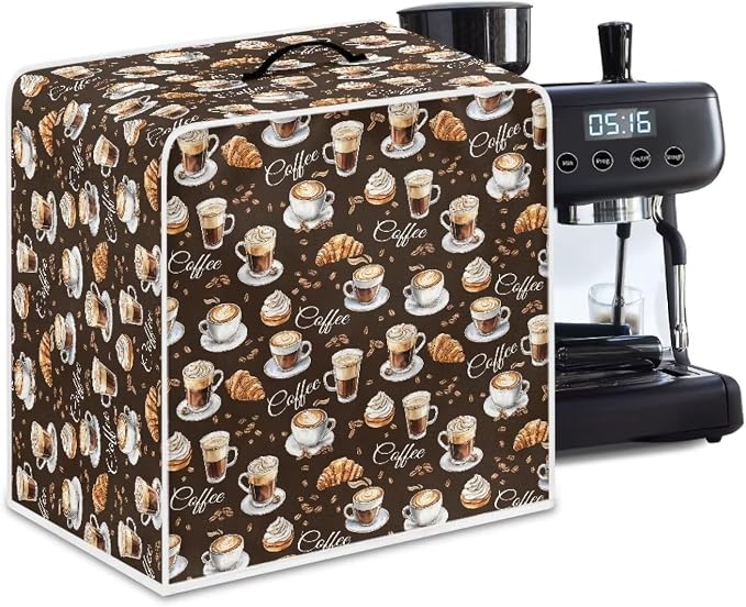 Coffee Maker Covers With Top Handle Folding Coffee Machine Dust Covers by PJHEQOXE