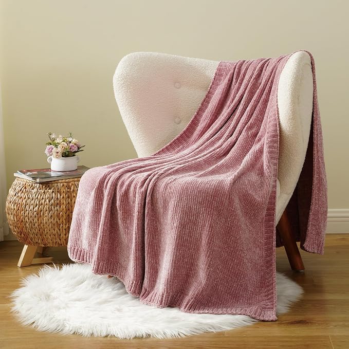 BATTILO HOME Chenille Throw Blanket - Image 3