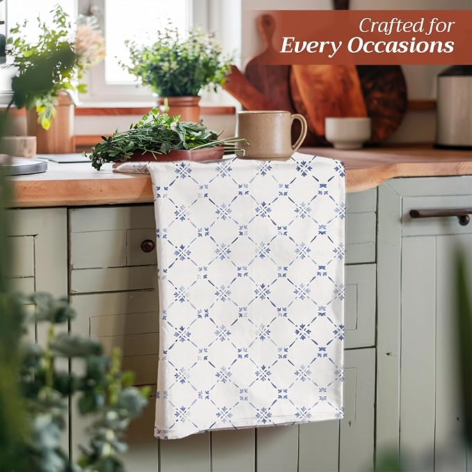 Maison d' Hermine Kitchen Towels Set of 3 100% Cotton 27.50" x 20" Reusable - Image 6