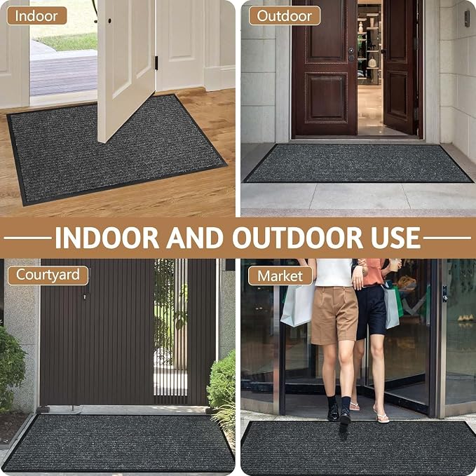 Front Door Mat Outside Entrance, Low Profile Welcome Doormat - Image 6