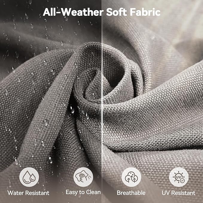Luxury 6" Outdoor Cushions for Patio Furniture, Fade Resistant Couch Chair - Image 5