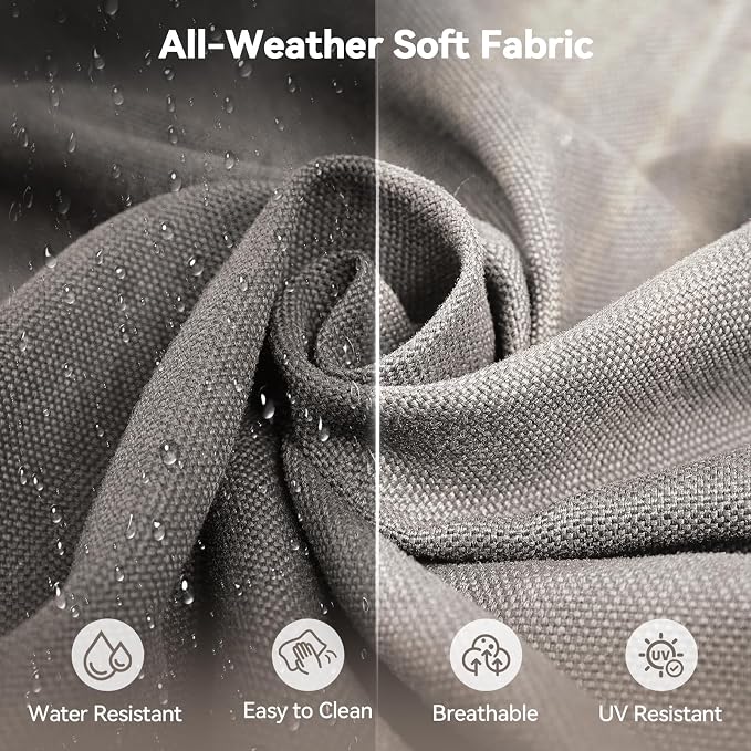 Luxury 6" Outdoor Cushions for Patio Furniture, Fade Resistant Couch Chair - Image 5
