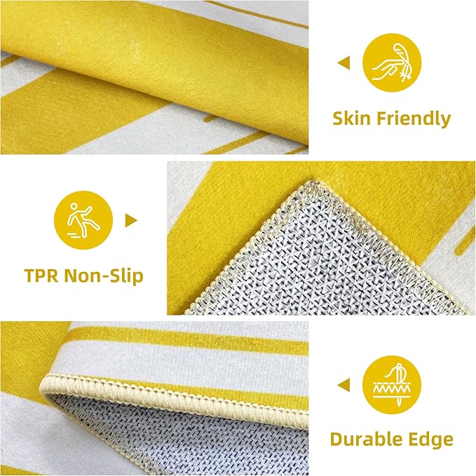 Outdoor Indoor Area Rug Boho Sun Washable Outdoor 8x10 Patio Rugs Medieval - Image 5