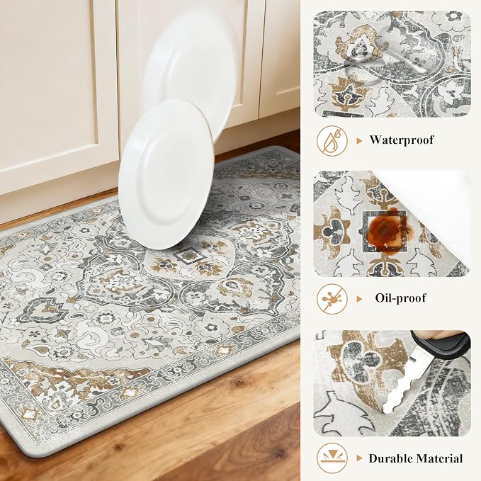 Ileading Anti Fatigue Kitchen Rugs Sets of 2 Cushioned Kitchen Mats - Image 5