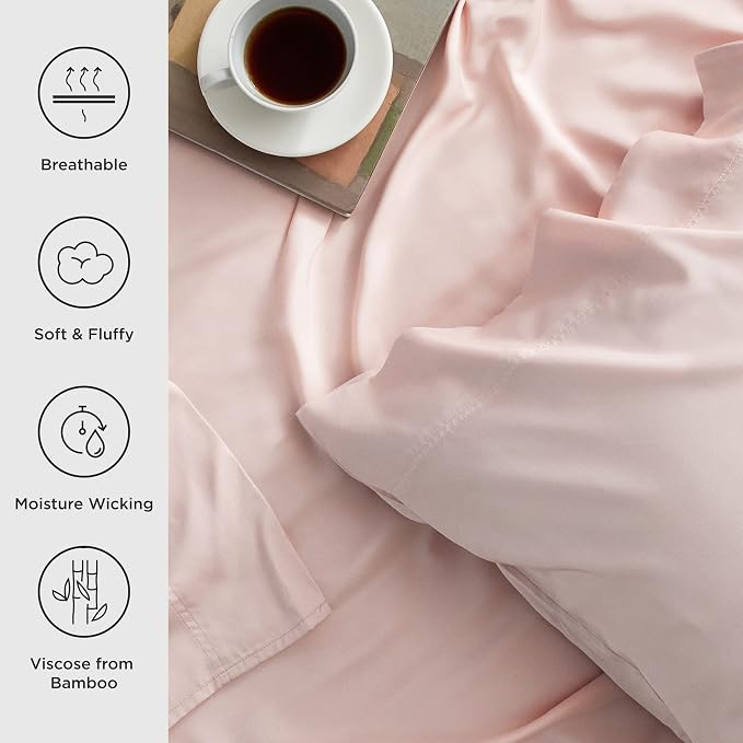 Bedsure Cooling Sheets Twin XL, Rayon Derived from Bamboo, Breathable & Soft - Image 3