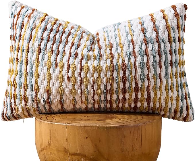 AmHoo Boho Chenille Pillow Cover Decorative Tufted Pillowcase by AmHootextile