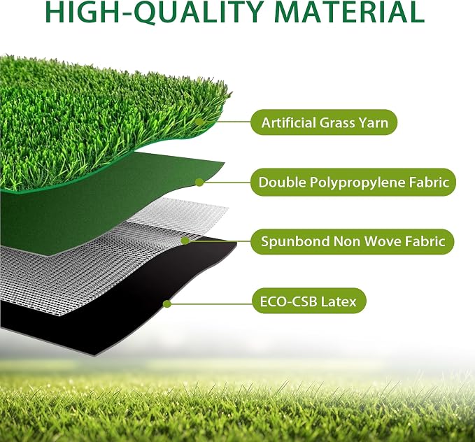 Artificial Grass Mat 12X12 in, 0.6 in Thick, FakeTurf Patch Tiles Indoor - Image 3