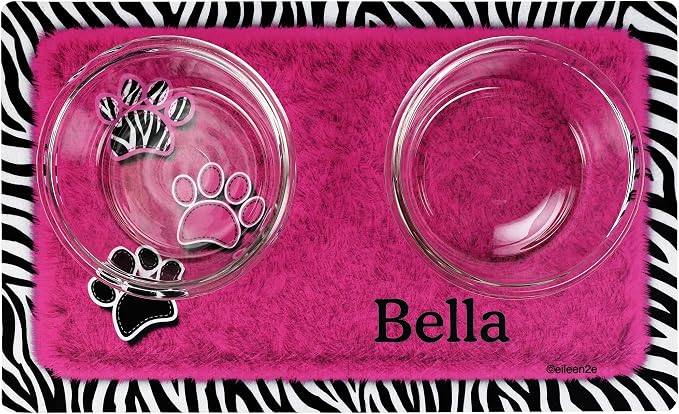 Drymate Personalized Pet Bowl Placemat, Custom Dog & Cat Food Feeding Mat - Image 2
