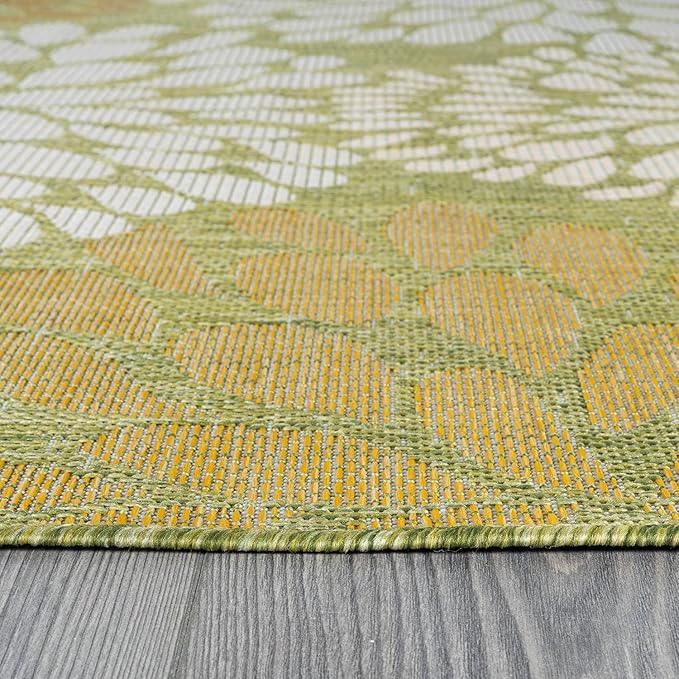 Beverly Rug Outdoor Rug 6x9 Modern Exotic Tropical Leaf Area Rugs - Image 6