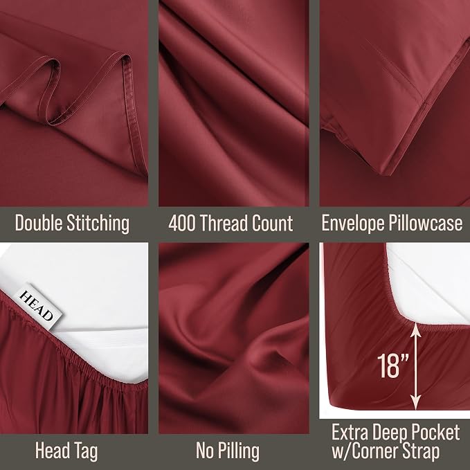 Bella Coterie Luxury Bamboo Viscose Queen Size Sheet Set | 100% Organically - Image 3