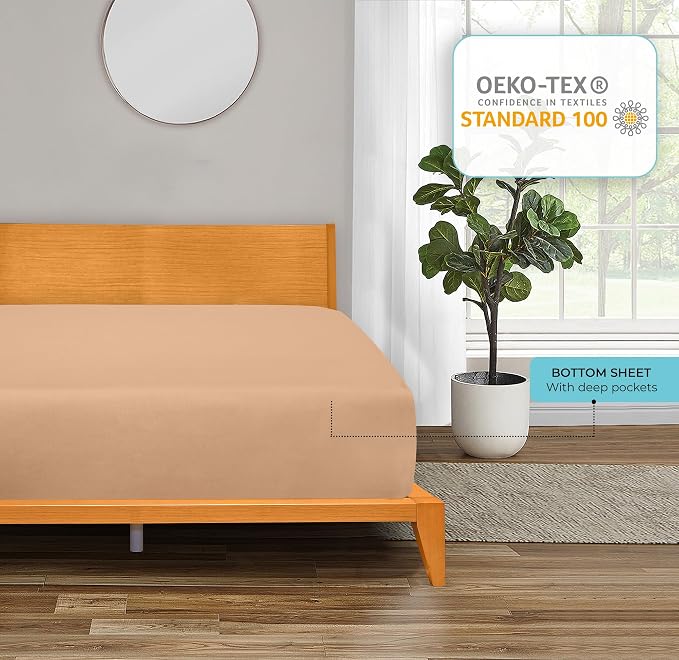 ROYALE LINENS 300 Thread Count 100% Long Staple Combed Cotton Fitted Sheet Twin - Image 6