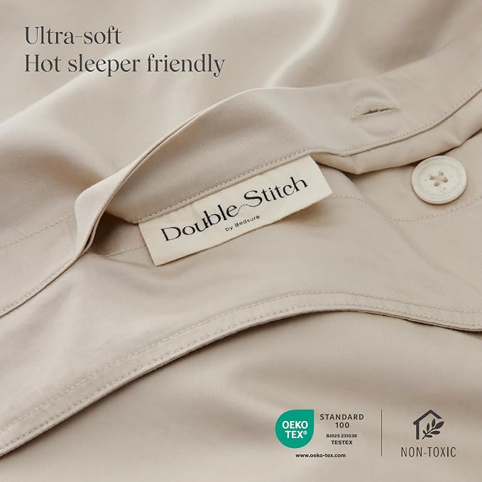 Double Stitch Cotton Tencel Duvet Cover - Image 3