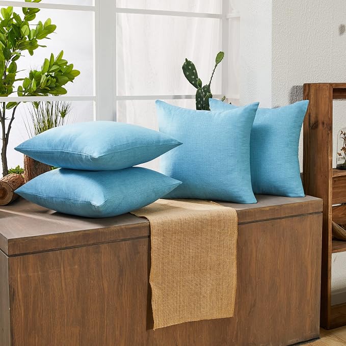 Deconovo Blank Pillow Covers Faux Linen Pillow Shams - Image 4
