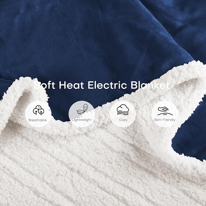 Electric Heated Blanket Full Size 72"x84" - Image 5