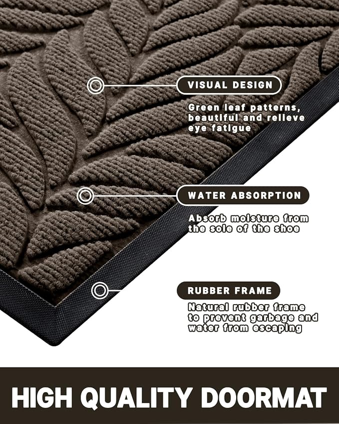 Yimobra 36x24 Large Door Mat Outdoor Indoor, All-Season Waterproof Door Mat - Image 4