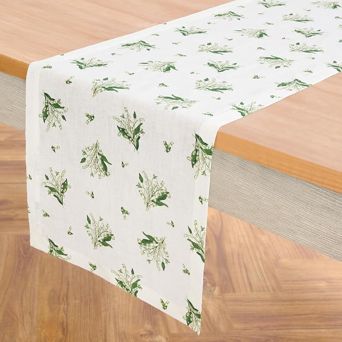 Solino Home Lily Floral Print Table Runner 90 Inches Long - Image 2