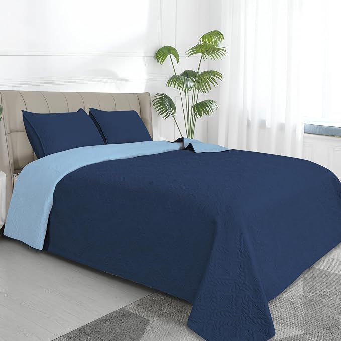 Easy-Going Full/Queen Size Reversible Quilt Set by Easy-Going