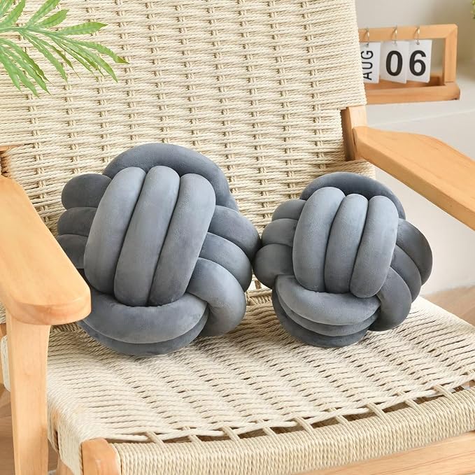 Decorative Throw Knot Pillow Ball - Image 3