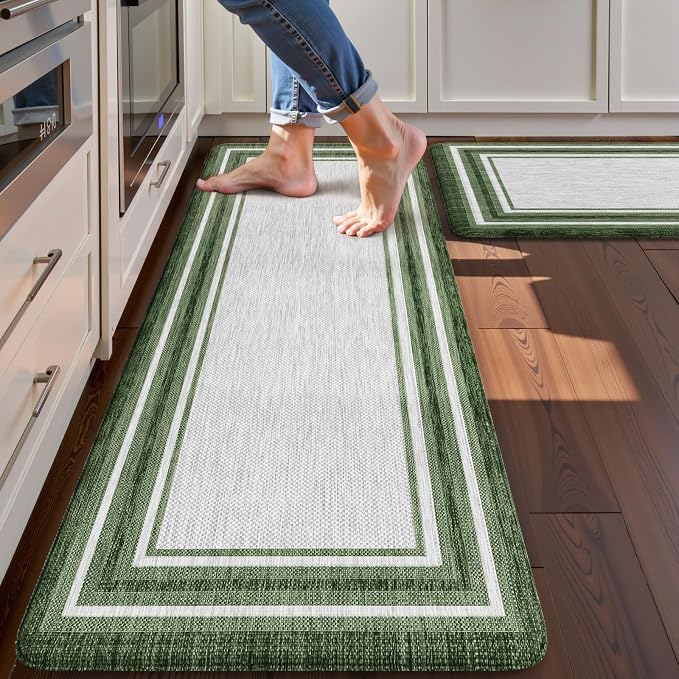 KIMODE Kitchen Mats Cushioned Anti Fatigue, Farmhouse Christmas Kitchen Rugs by KIMODE