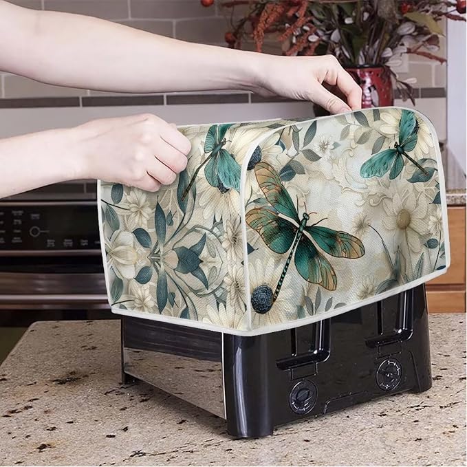 Dragonfly Daisy Toaster Cover 2 Slice Stain Resistant Bakeware Covers，Washable - Image 3