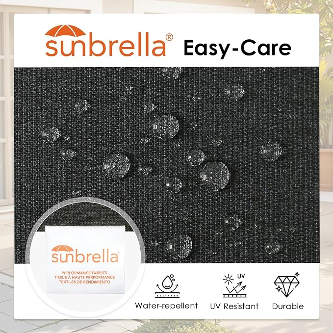 Outdoor Sunbrella Round Corner Seat Cushion, Non Slip Seat Cushion Pads - Image 2