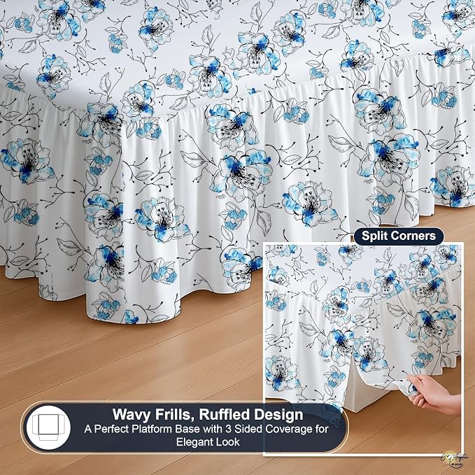 Cottington Lane Ruffled Bed Skirt King Size - Image 7