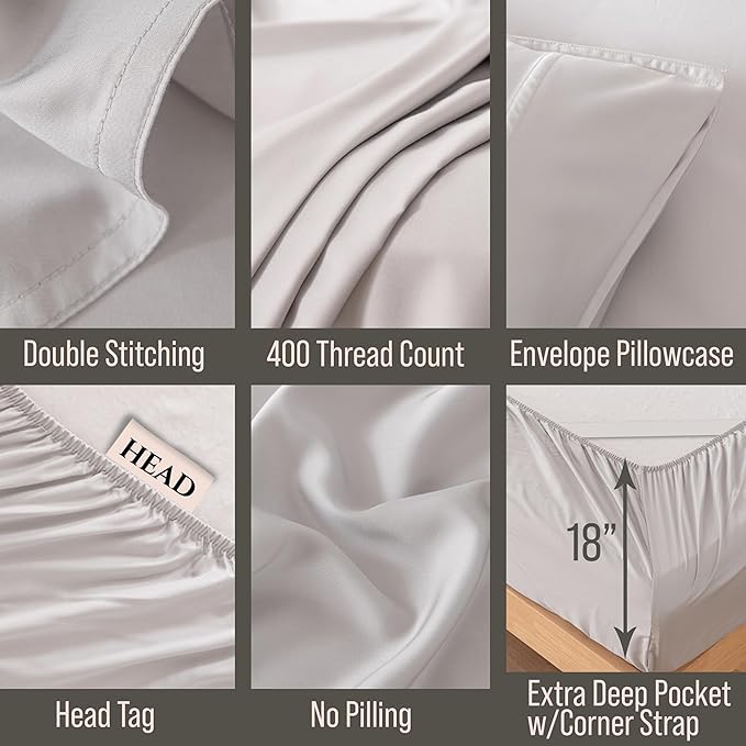 Bella Coterie Luxury Bamboo Viscose King Size Sheet Set | 100% Organically - Image 3