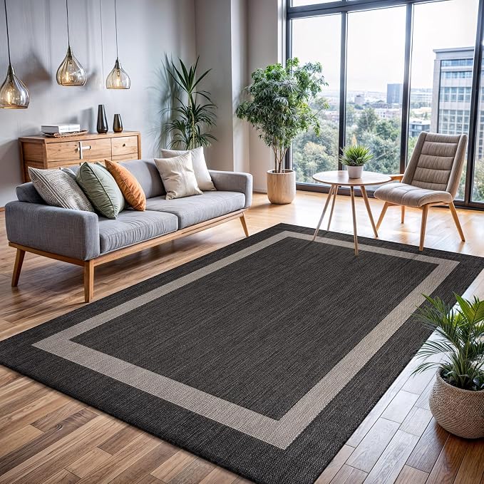 CAMILSON Outdoor Rug 6x9, Modern Outside Rugs - Image 10
