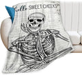 Funny Skull Throw Blanket by citari