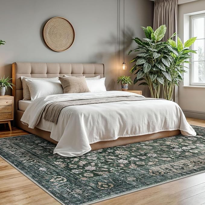 KUTA Vintage 8x10 Area Rugs for Living Room, Washable Large Rug for Bedroom 8ft - Image 2