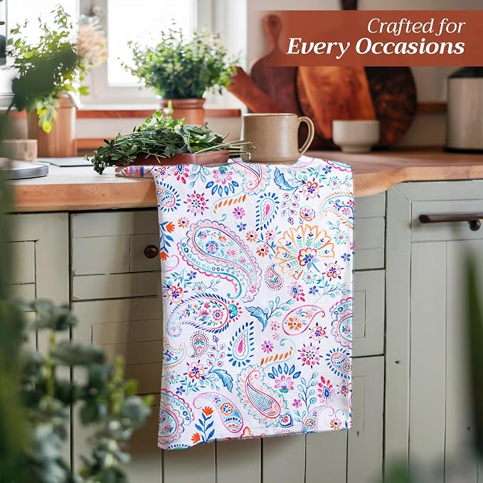 Maison d' Hermine Kitchen Towels Set of 3 100% Cotton 27.50" x 20" Reusable - Image 5
