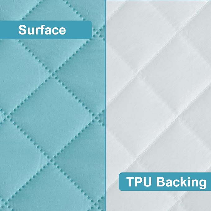 NTBAY 2 Pack Waterproof Crib Mattress Protector, Quilted 28"x52" Toddler Fitted - Image 3