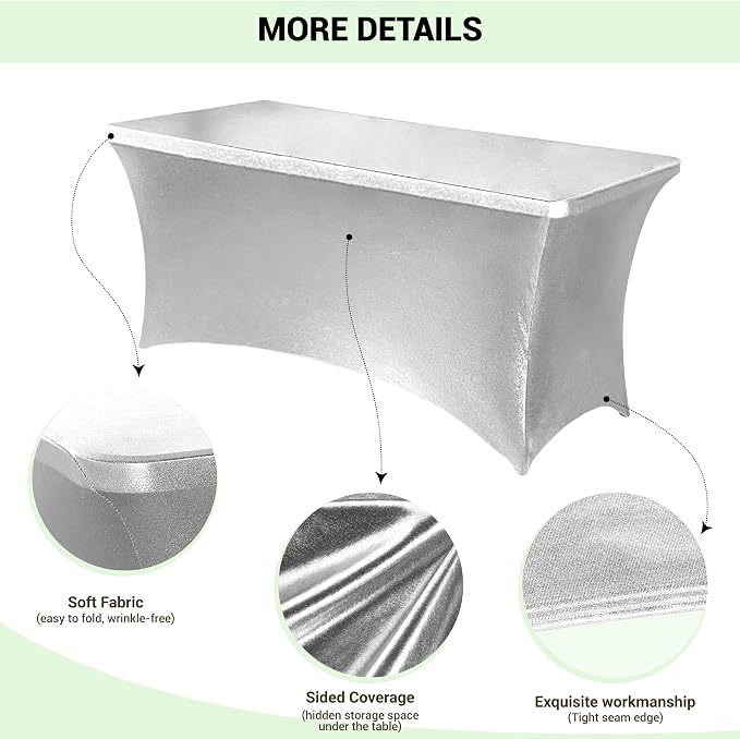 Obstal 6 Pack Stretch Spandex Table Covers - Image 3