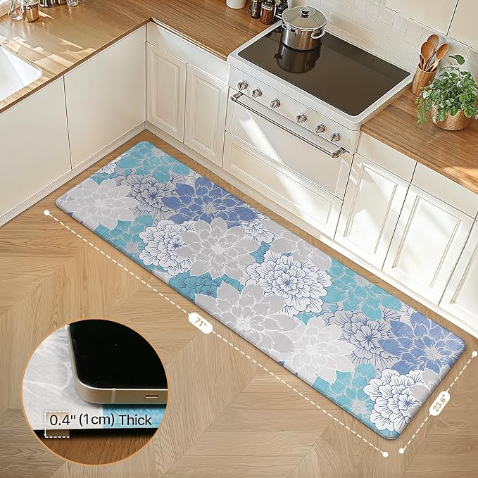 GENIMO Kitchen Mats for Floor, Kitchen Rugs Non Slip Washable, Waterproof - Image 2
