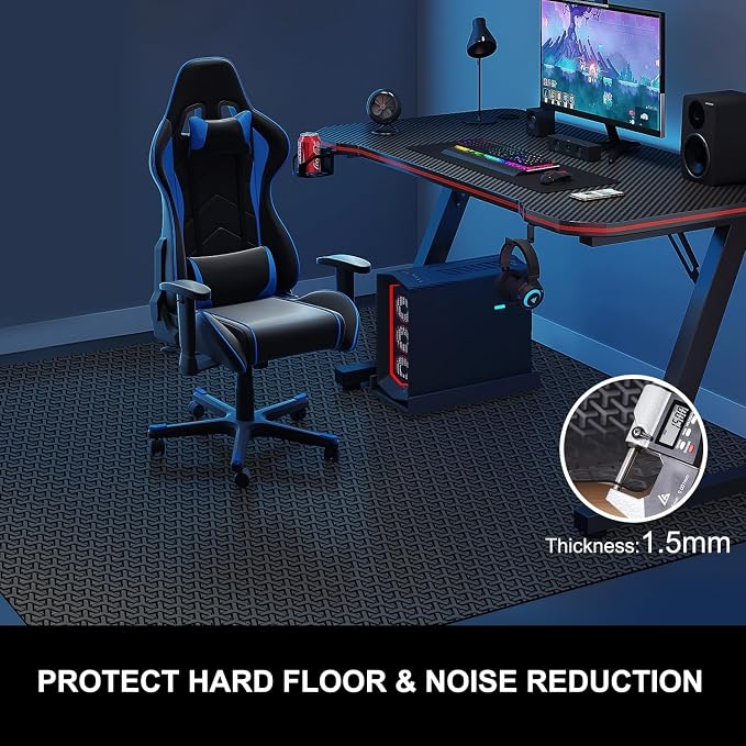 Office Chair Mat for Hard Floor, Unique Y-Shaped Pattern Floor Protector Rug - Image 5