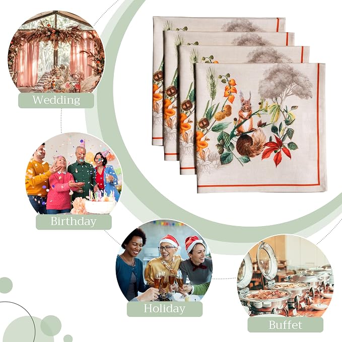 Maison d' Hermine Cloth Napkins Set of 4 100% Cotton - Image 5