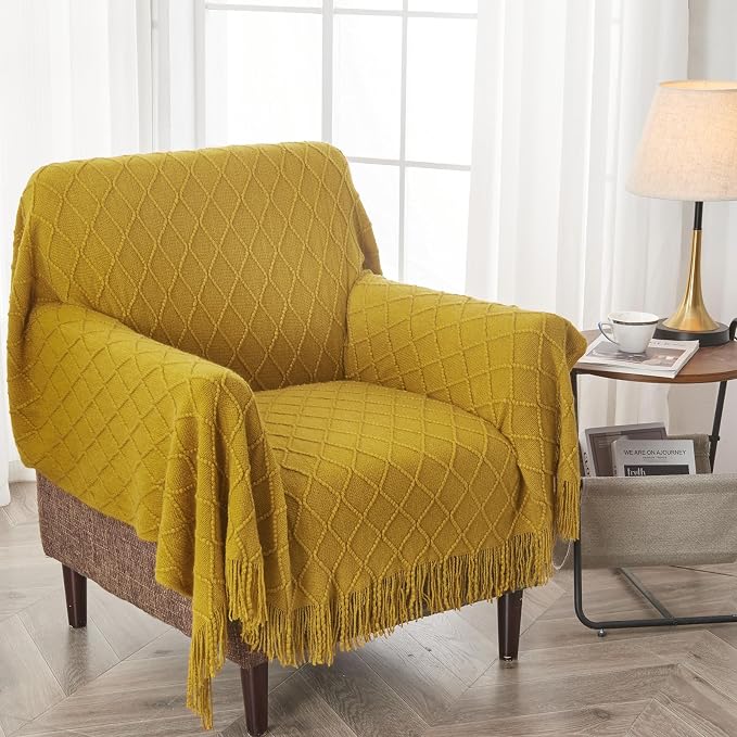 inhand Knitted Throw Blanket for Couch and Bed, Soft Living Room Home Decor - Image 4