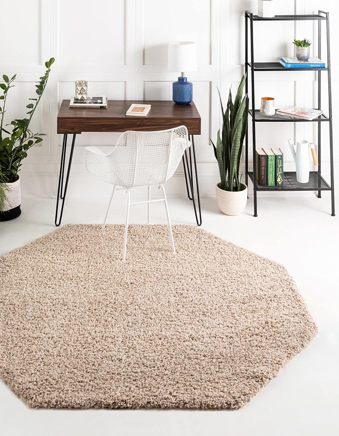 Unique Loom Solid Shag Collection Area Rug - Image 3