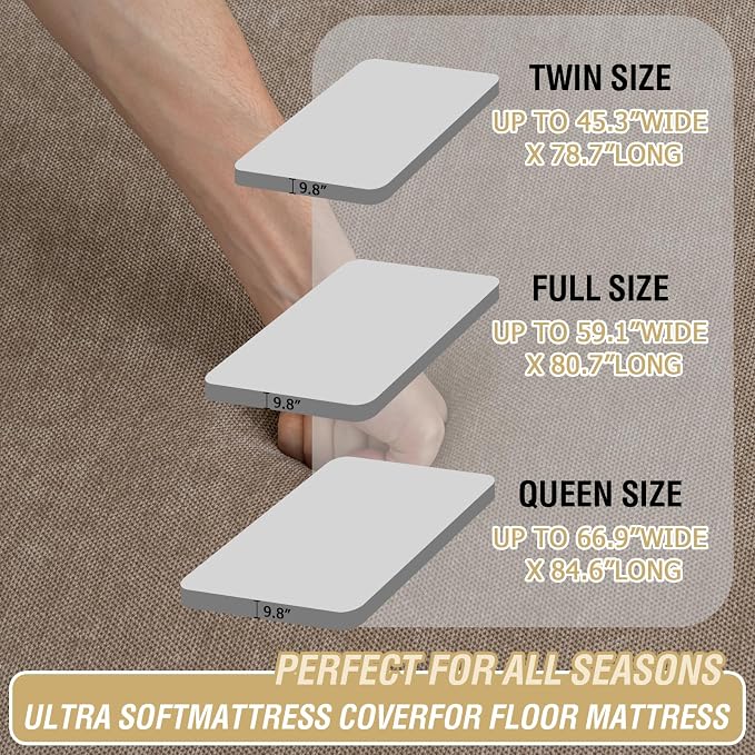 H.VERSAILTEX Queen Size Armless Futon Mattress Covers - Image 2