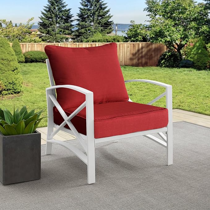 Goodgoods 24x24 inch Outdoor/Indoor Deep Seat Patio Cushions Set of 2 Resilient - Image 3