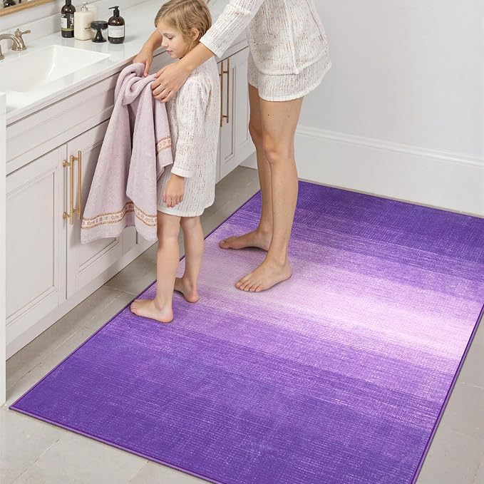 Wonnitar Washable 3x5 Purple Rugs - Image 3