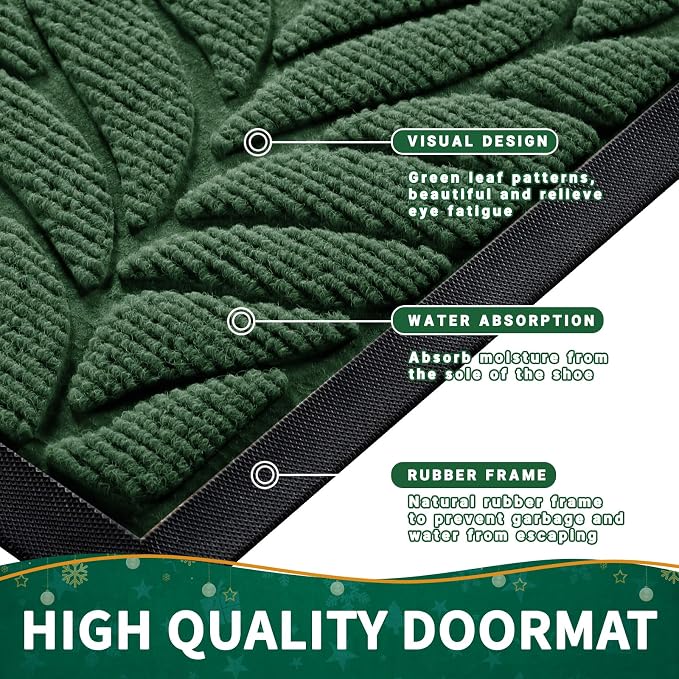 Yimobra Front Door Mat Outdoor Indoor, 29.5x17 All-Season Waterproof Door Mat - Image 6